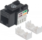 &Uuml;hendus Intellinet UTP, Black, Punch-down Cat5e Keystone Jack 210133, valge v./must v.