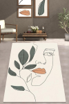 Vaip Conceptum Hypnose Face Solution 286CHL5953, kreemjasvalge/roheline, 100 cm x 80 cm