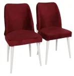 Toolide komplekt Kalune Design Nova 782 974NMB1206, matt, valge v./punane v., 49 cm x 50 cm x 90 cm, 2 tk
