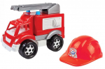 M&auml;ngu tulet&otilde;rjeauto Lean Toys Firefighter Fire Truck & Helmet 3978, punane v.