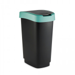 Pr&uuml;gikast Rotho Twist 17543, must v./roheline v., 10 l, 33 cm x 18.1 cm