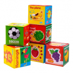 Hariv m&auml;ng BabyOno Cubes BL015, EN, mitmev&auml;rviline, 6 tk