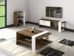 Elutoa m&ouml;&ouml;blikomplekt Kalune Design Gaye, sise, valge v./p&auml;hklipuu v.