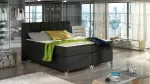 Voodi poolteist istekohta Basilio Soft 11, 180 x 200 cm, must v., madratsiga