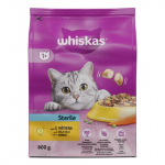 Kuiv kassitoit Whiskas Sterile, kanaliha, 0.8 kg
