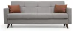 Diivanvoodi Hanah Home Polya 3-Seat, helehall v., 75 x 205 cm x 86 cm