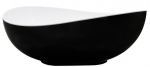 Vann, teisaldatav Besco Siya Matt B&W, 10 cm x 172 cm x 63 cm, ovaalne, valge/must