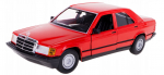 M&auml;nguauto Bburago Mercedes Benz 190E 1987, 1:24, punane v.