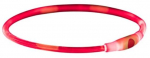 Kaelarihm koertele Trixie USB Flash Light Ring, punane, 400 mm x 8 mm, S-M
