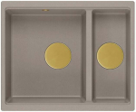 K&ouml;&ouml;givalamu Quadron Logan 150, graniit, 56 cm x 46 cm x 22 cm, pruun v./kuldne v.