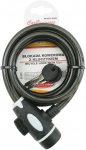 Lukk CarCommerce Bike Lock, must v., 1500 mm