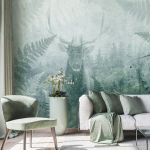 Fototapeet Artgeist Deer In Ferns, 70 cm x 70 cm
