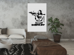 Reproduktsioon Artgeist Contrast Duel - Banksy On Mural With Mona Lisa, h-c-0114-b-a, 20 cm x 30 cm