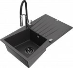 K&ouml;&ouml;givalamu koos kraaniga Mexen Cesar Aster, graniit, 77.5 cm x 47 cm x 20 cm, must/kroom