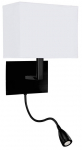Valgusti seinale Searchlight Hotel 6519BK, E27, 1 x 60 W, must v.