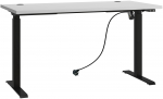 Arvutilaud reguleeritava k&otilde;rgusega ADRK Mallo, 138 cm x 67 cm, 70 - 118 cm, must v./hall v.