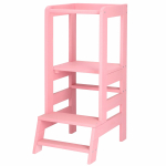 Montessori torn Springos KCH01, puit, roosa, 90 cm x 52 cm x 39 cm