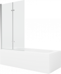 Vann, seinaga seinaga, teisaldatav Mexen Vega, 180 cm x 80 cm x 40 cm, ristk&uuml;lik, valge/kroom