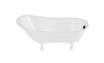 Vann, teisaldatav Besco Olaya, 160 cm x 68 cm x 68 cm, ovaalne, valge/must