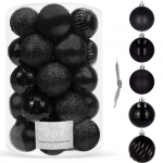 J&otilde;ulupuu m&auml;nguasjade komplekt, must, 6 cm, plastik, 20 tk