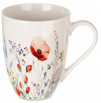 Tass Orion Poppy, valge v./punane v./roheline v., 0.360 l