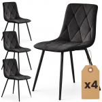 Toolide komplekt Akord Milo, matt, must v., 43.5 cm x 45.5 cm x 87 cm, 4 tk