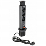Sisseehitatud pikendusjuhe Gt AE-BPW, AE-BPW3S60U-20, 3G1.5, 1.5 m, 2USB