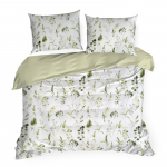 Voodipesukomplekt Spring PTE-223, valge v./roheline v., 70 x 80 cm, 160 x 200 cm, 3 os.