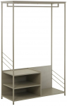Riiuliga riidepuu Home4you Dimitra 40748, 160 cm, hall v.