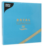 Pabersalvr&auml;tikud Pap Star Royal Collection, 40 cm x 40 cm, t&uuml;rkiissinine v., 20 tk