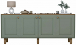 Konsoollaud Kalune Design Bohemian, roheline v., 40 cm x 180 cm x 75 cm