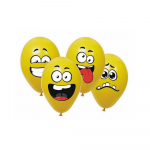 &Otilde;hupallide komplekt &uuml;mmargune Smiley, kollane v., 4 tk