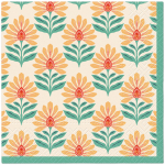 Pabersalvr&auml;tikud PAW Flower SDL149500, 33 cm x 33 cm, mitmev&auml;rviline, 20 tk
