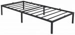 Voodi &uuml;hekohaline Akord Furniture Factory, 100 x 200 cm, must v., ilma madratsita, p&otilde;hjalippidega