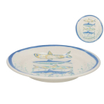 Taldrik magustoidu Kitchen&GO Fish, 28 cm x 28 cm x 2 cm, sinine v./valge v.