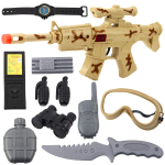M&auml;ngurelv, koos tarvikutega Lean Toys Military Rifle 27748 Mitmev&auml;rviline