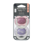 Luttide komplekt Tommee Tippee Night Glow, 0 kuud, roosa v./violetne v.