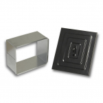 Kaminauks, 12.5 cm x 15.5 cm, metall, must v.