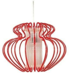 Valgusti rippuv Candellux Imperia 31-36608, E27, 1 x 60 W, l&auml;bipaistev v./punane v. / punane v., 45 x 33 cm