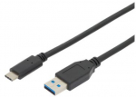 Kaabel Digitus AK-300146-010-S USB Type-C, USB Type C, 1 m, must v.