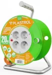 Pikendusjuhe trumlil Plastrol Eco Line, H05VV-F, 3 x 1 mm&sup2;, 25 m, IP20, 4 pesa