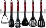 K&ouml;&ouml;giriistade komplekt Berlinger Haus Kitchen Tool Set BH-6325 KNFF2957, must v./punane v., 7 tk