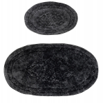 Vannitoamattide komplekt Foutastic Damaks-O 394ANR1689, antratsiit v., 100 cm x 60 cm