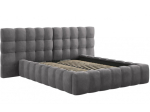 Voodi kahekohaline Micadoni Home Mamaia Velvet Double Headboard, 160 x 200 cm, hall v., ilma madratsita, p&otilde;hjalippidega