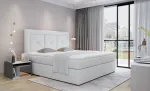 Voodi kahekohaline kontinentaalne Idris Soft 17, 140 x 200 cm, valge v., madratsiga, p&otilde;hjalippidega