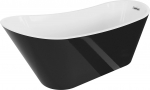 Vann, teisaldatav Mexen Alta, 75 cm x 170 cm x 72 cm, ovaalne, valge/must
