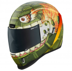 Mootorratta kiiver Icon Grenadier Airflite, M (57-58 cm), roheline/oranž