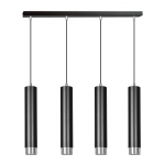 Valgusti rippuv Emibig Kibo 4, GU10, 4 x 8 W, must v./kroom v.