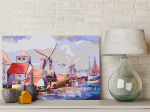 Maalimine numbrite j&auml;rgi Artgeist Windmills (Landscape) MA_0039, 60 x 40 cm