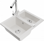 K&ouml;&ouml;givalamu koos kraaniga Mexen Carlos Duero, graniit, 58.2 cm x 47.5 cm x 17.7 cm, valge/h&otilde;be